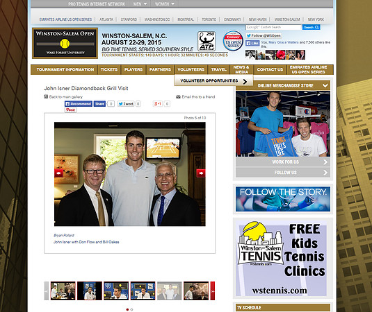 John Isner - Diamondback Grill - WSO
