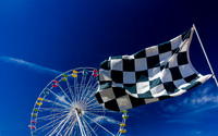 Ferris Wheel and Flag