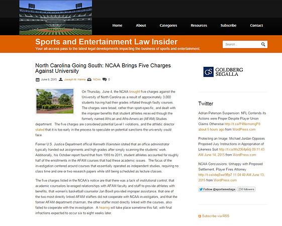 Sports Law Insider - UNC