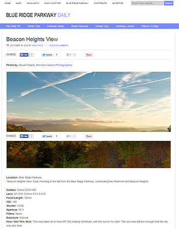 Beacon Heights View - Blue Ridge Parkway Daily - Maps, Pictures, News