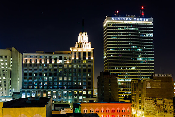 Downtown Winston-Salem at Night