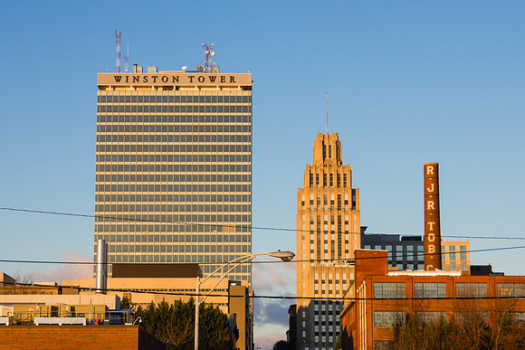 Daybreak on Downtown Winston-Salem