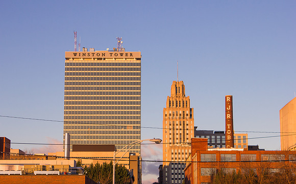 Sunrise in Downtown Winston-Salem