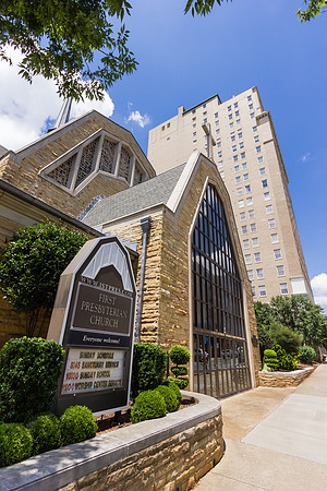 Downtown Winston-Salem from N. Cherry Street