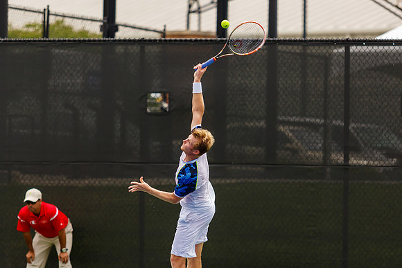 Andrey Golubev plays center court at the Winston-Salem Open