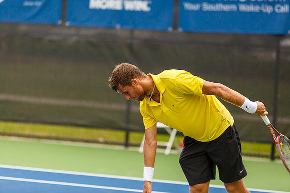 Martin Klizan plays center court at the Winston-Salem Open