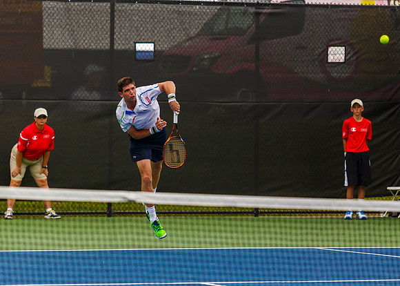 Federico Delbonis plays center court at the Winston-Salem Open