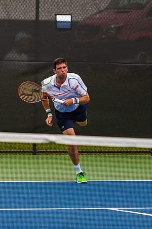 Federico Delbonis plays center court at the Winston-Salem Open