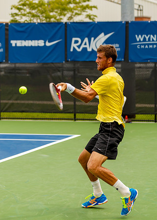 Martin Klizan plays center court at the Winston-Salem Open