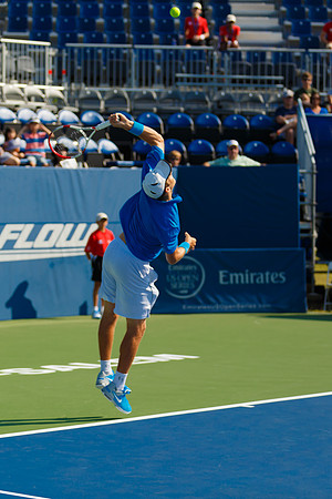 Kevin King plays center court at the Winston-Salem Open