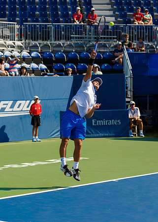Marcos Giron plays center court at the Winston-Salem Open