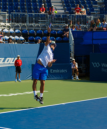 Marcos Giron plays center court at the Winston-Salem Open