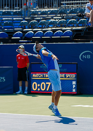 Kevin King plays center court at the Winston-Salem Open