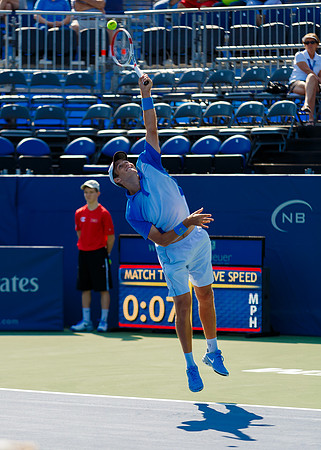Kevin King plays center court at the Winston-Salem Open