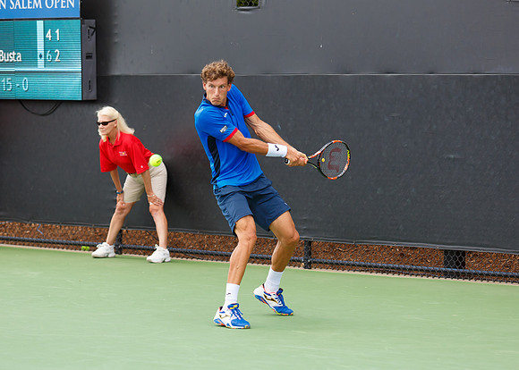 Pablo Carreno Busta plays in the Winston-Salem Open.