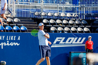 Sam Querrey plays center court in the Winston-Salem Open.