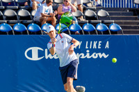 Sam Querrey plays center court in the Winston-Salem Open.