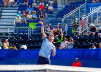 Sam Querrey plays center court in the Winston-Salem Open.