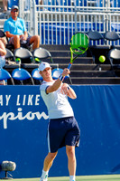 Sam Querrey plays center court in the Winston-Salem Open.