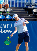 Sam Querrey plays center court in the Winston-Salem Open.
