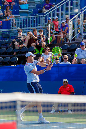 Sam Querrey plays center court in the Winston-Salem Open.