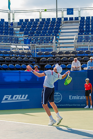 Sam Querrey plays center court in the Winston-Salem Open.