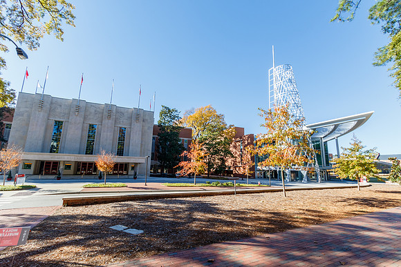 Reynolds Coliseum and Talley Student Union at NCSU
