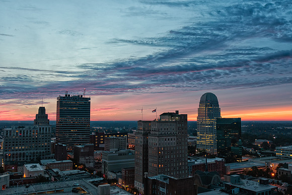 Downtown Winston-Salem at Sunrise