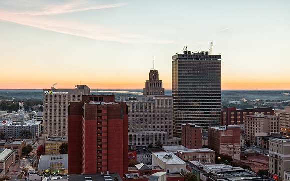 Downtown Winston-Salem at Sunrise