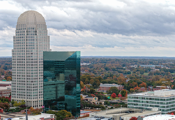 Downtown Winston-Salem at with Fall Colors