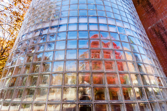 Glass Brick and Autumn Colors