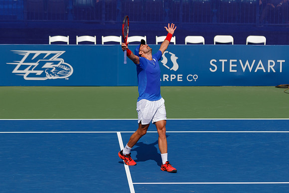 Tomas Berdych at the Winston-Salem Open