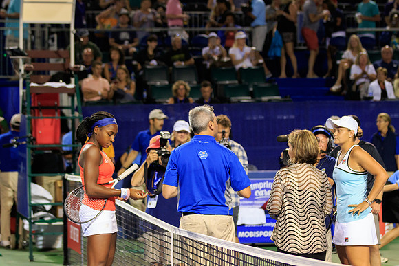 Ashleigh Barty and Coco Gauff at the Winston-Salem Open