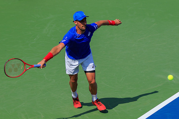 Steve Johnson at the Winston-Salem Open
