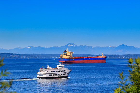 Ships in Elliot Bay Seattle