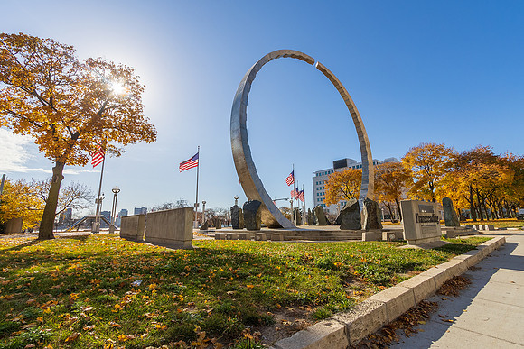 Hart Plaza in Detroit, Michigan