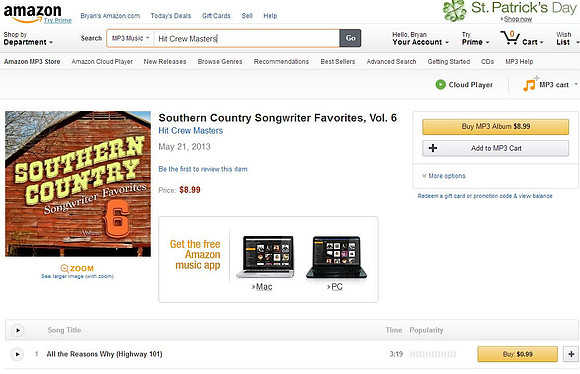 Southern Country Songwriter Favorites